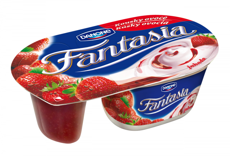 Danone Fantasia jogurt jahoda 4x122g