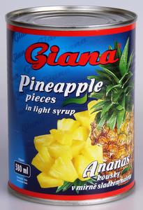 Ananasový kompot kúsky Giana 580ml