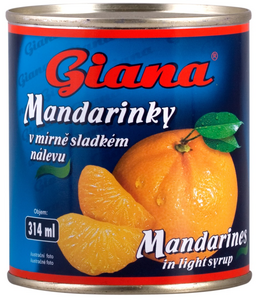Mandarínkový kompót Giana 314ml