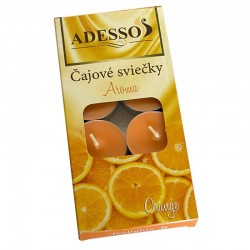 Sviečky čajové Adesso - aróma orange 8ks