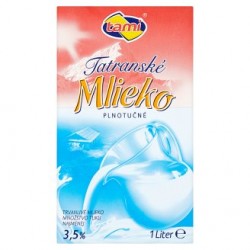 Mlieko plnotuèné trvanlivé 3,5% 1 l