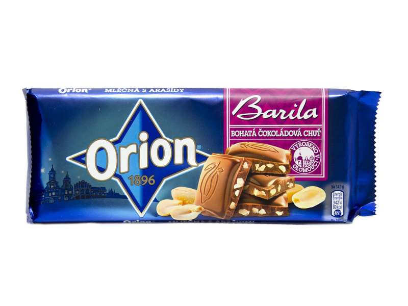 Barila mliečna čokoláda s arašidami 100g, Orion